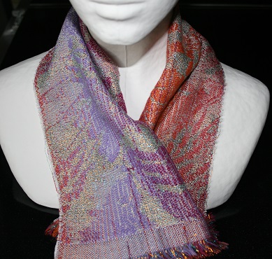 col mauve orange tweed Chanel