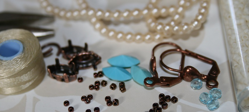 tissage de perles en préparation