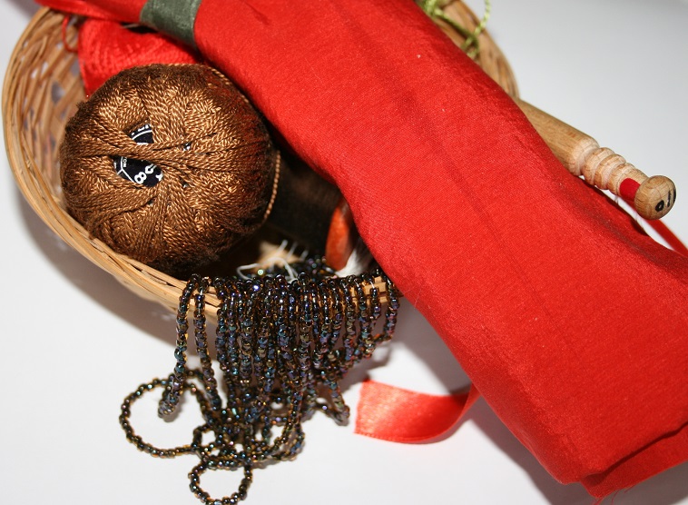 fournitures kit boite brodée