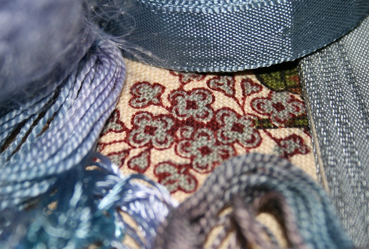 Matières kit broderie - bleus-gris